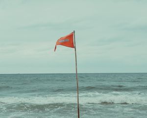 Превью обои флаг, океан, вода, волны