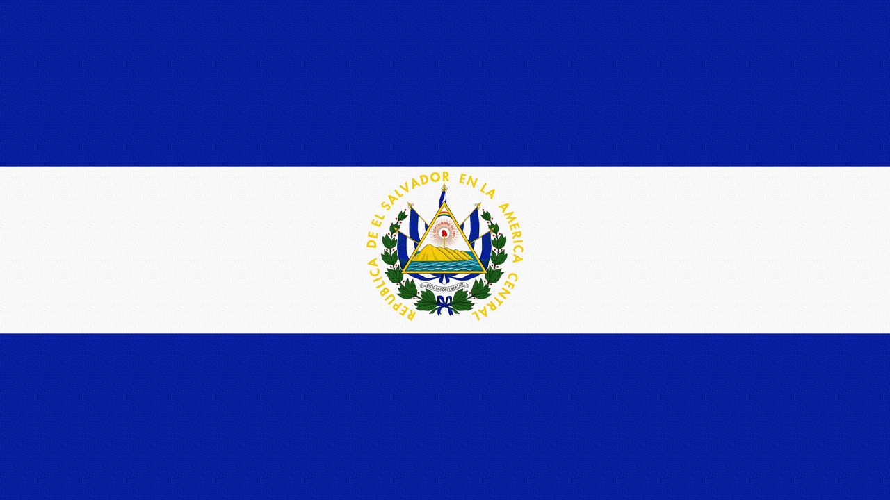 Обои флаг, сальвадор, линии, символика