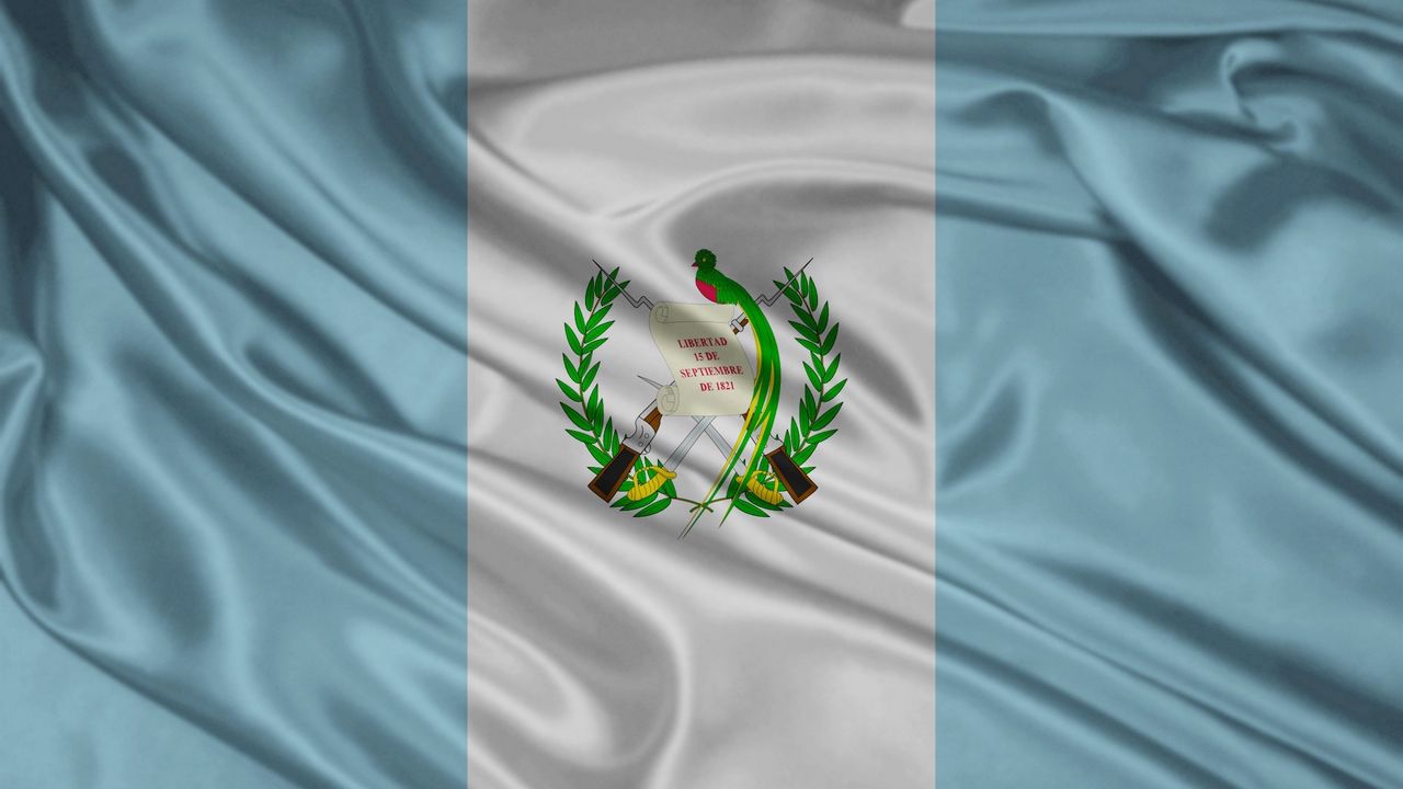 Обои флаг, символика, цвета, материал, шелк, растение, ветка, гватемала