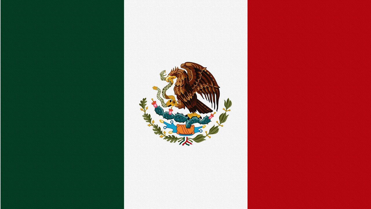 Обои флаг, змея, мексика, орел