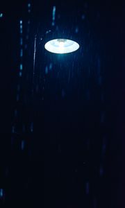 Превью обои фонарь, дождь, ночь, свет