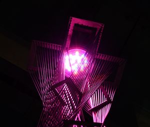 Превью обои фонарь, конструкция, свет, фиолетовый