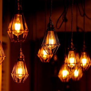 Превью обои фонари, лампочки, освещение, свет