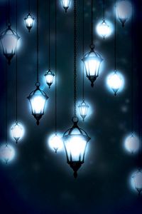 Превью обои фонари, освещение, блики, боке