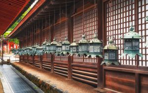 Превью обои фонари, здание, архитектура, улица, китай