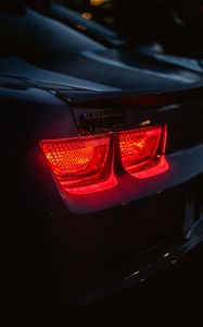 Превью обои ford, автомобиль, фонари, подсветка, красный