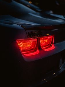Превью обои ford, автомобиль, фонари, подсветка, красный