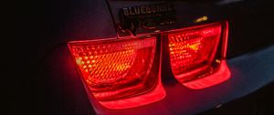 Превью обои ford, автомобиль, фонари, подсветка, красный