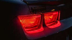 Превью обои ford, автомобиль, фонари, подсветка, красный