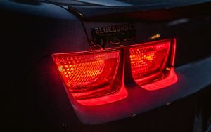 Превью обои ford, автомобиль, фонари, подсветка, красный