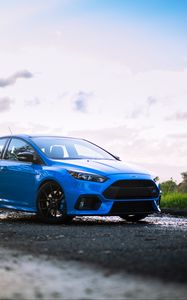 Превью обои ford focus, ford, автомобиль, синий