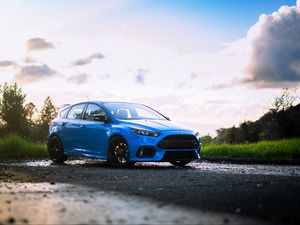 Превью обои ford focus, ford, автомобиль, синий