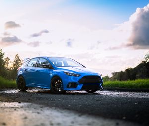 Превью обои ford focus, ford, автомобиль, синий