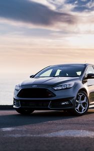 Превью обои ford focus, ford, автомобиль, серый