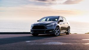 Превью обои ford focus, ford, автомобиль, серый