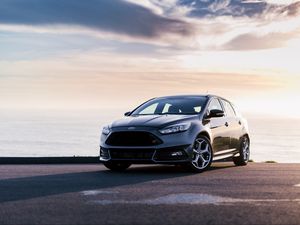 Превью обои ford focus, ford, автомобиль, серый