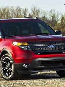 Превью обои ford, ford explorer, форд эксплорер, авто, красный