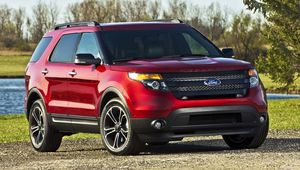 Превью обои ford, ford explorer, форд эксплорер, авто, красный