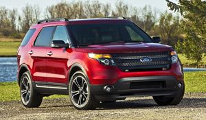 Превью обои ford, ford explorer, форд эксплорер, авто, красный