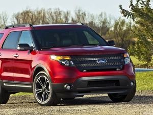 Превью обои ford, ford explorer, форд эксплорер, авто, красный