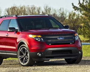 Превью обои ford, ford explorer, форд эксплорер, авто, красный