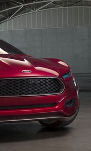 Превью обои ford mustang 2015, ford, 2015, красный, вид спереди