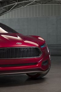 Превью обои ford mustang 2015, ford, 2015, красный, вид спереди