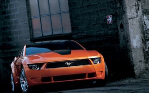 Превью обои ford, mustang, авто, вид спереди