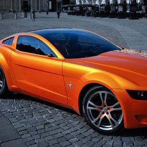 Превью обои ford, mustang, движение, улица