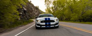 Превью обои ford mustang gt350, ford, машина, спорткар, дорога, скорость