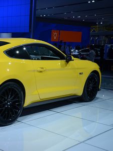 Превью обои ford, mustang, gt, detroit, 2014