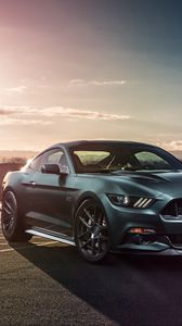 Превью обои ford mustang gt, ford, вид сбоку, спорткар