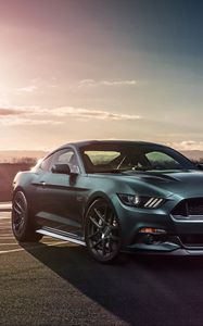 Превью обои ford mustang gt, ford, вид сбоку, спорткар