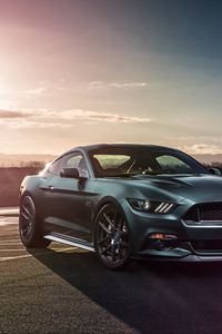 Превью обои ford mustang gt, ford, вид сбоку, спорткар