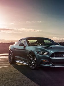 Превью обои ford mustang gt, ford, вид сбоку, спорткар