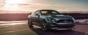 Превью обои ford mustang gt, ford, вид сбоку, спорткар