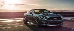 Превью обои ford mustang gt, ford, вид сбоку, спорткар