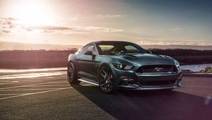 Превью обои ford mustang gt, ford, вид сбоку, спорткар