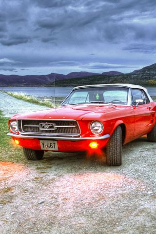 Скачать 320x480 Форд, Mustang, Hdr Обои, Картинки Samsung Galaxy.