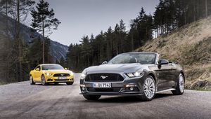 Превью обои ford mustang, кабриолет, дорога
