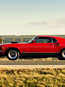 Превью обои ford mustang, mach 1, muscle car