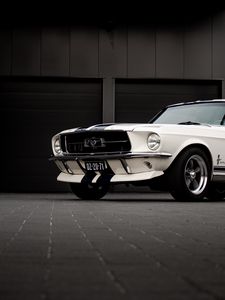 Превью обои ford mustang, mustang, автомобиль, белый