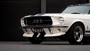 Превью обои ford mustang, mustang, автомобиль, белый