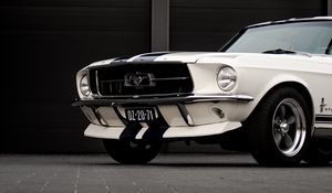 Превью обои ford mustang, mustang, автомобиль, белый