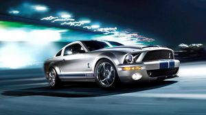 Превью обои ford, mustang, серый, shelby, gt500, авто