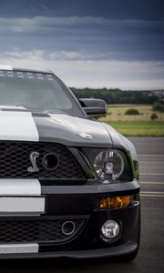 Превью обои ford mustang, shelby, автомобиль, спортивный, вид спереди