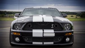 Превью обои ford mustang, shelby, автомобиль, спортивный, вид спереди