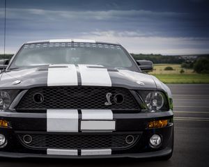 Превью обои ford mustang, shelby, автомобиль, спортивный, вид спереди