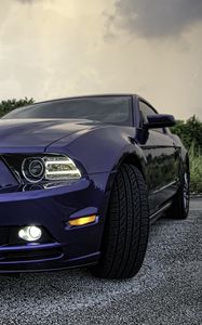 Превью обои ford mustang v6, ford mustang, спорткар, колесо, шины