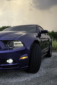 Превью обои ford mustang v6, ford mustang, спорткар, колесо, шины